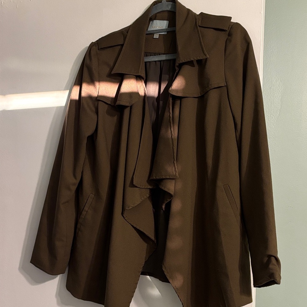 Skies Are Blue Dark Brown Trench Coat